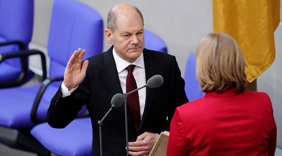 Bundeskanzler Olaf Scholz (SPD) verzichtete auf den Zusatz. Foto: picture-alliance/dpa/Kay Nietfeld