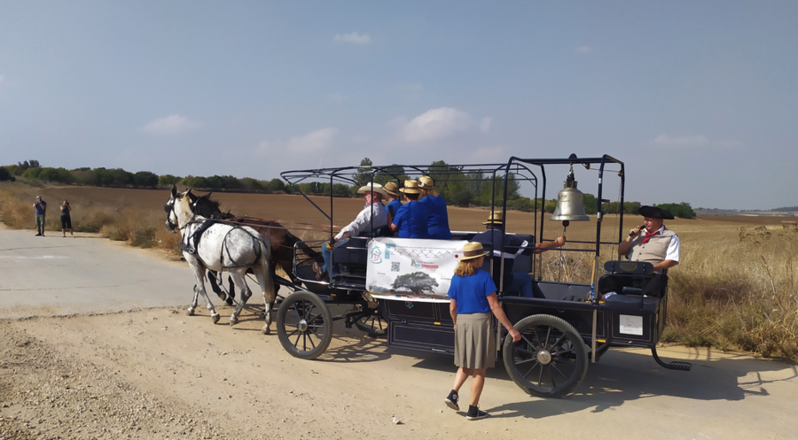 Der Friedensglocken-Pferdetreck auf dem Weg durch Israel. Foto: Helmut Kautz