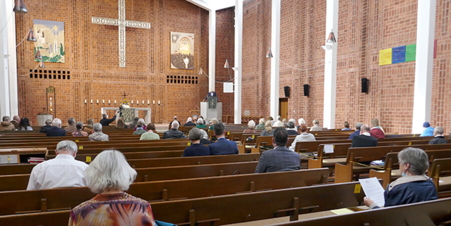 Der Christustag in Bayern in Corona-Zeiten in der Münchner Paul-Gerhardt-Kirche. Foto: Privat