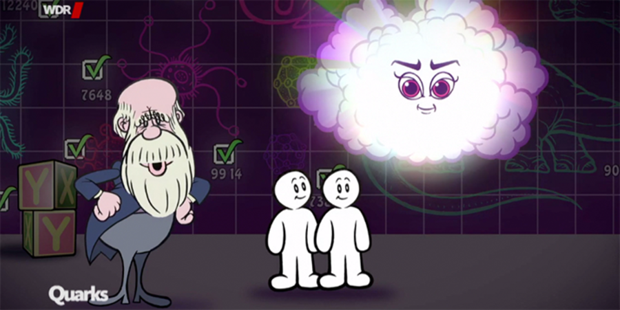 In dem Zeichentrickfilm wird Gott als eine weibliche Wolke dargestellt. Screenshot: WDR