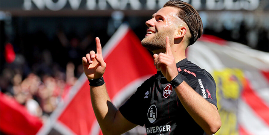 Eduard Löwen spielt für den 1. FC Nürnberg und ist auch im Kader der U21-Nationalmannschaft. Foto: picture-alliance/Daniel Karmann/dpa