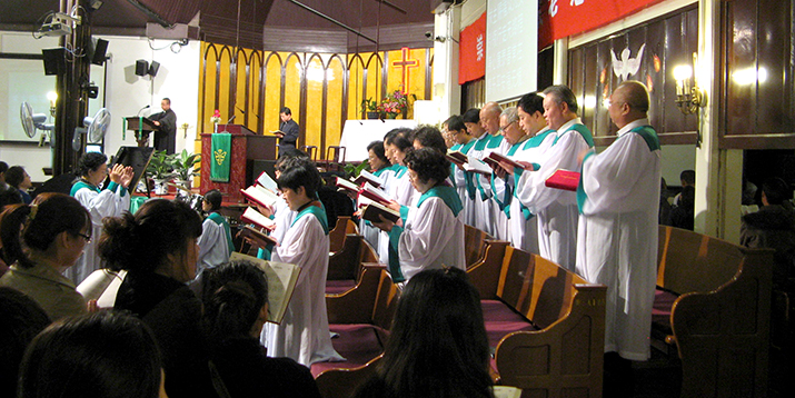 Christen in einer Kirche in China. Foto: Albrecht Kaul